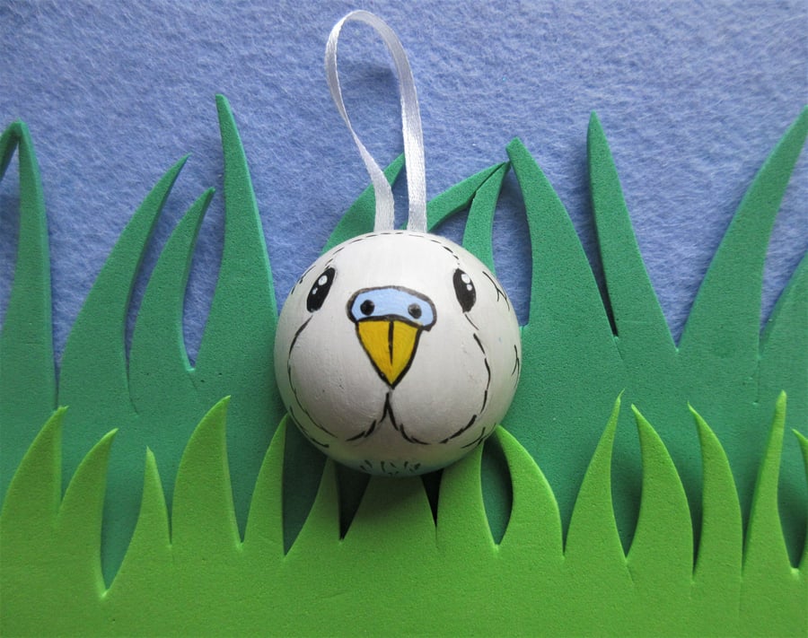 Budgie Budgerigar Christmas Decoration Hanging Bauble Bird
