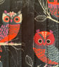 Owl Print Fabric Quilted Book Sleeve - Hardback Size - Image 3