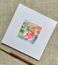 Original art card, blank card, hand painted, mixed media card for art lovers - Image 1