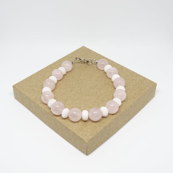 Rose Quartz & Quartz Bracelet