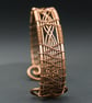 Double Cross Woven Copper Cuff Bracelet - Image 7
