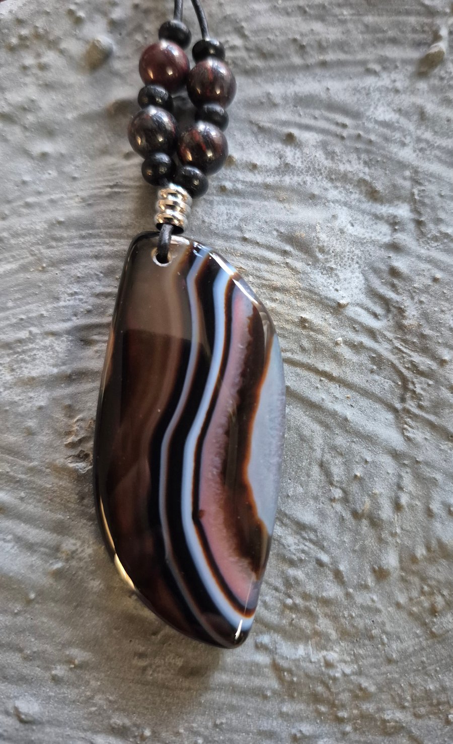 Brown Onyx Druzy Geode Agate pendant