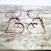 Copper Heart Earrings - UK Free Post