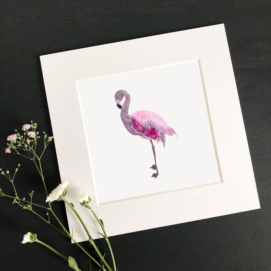 'Pink' 8" x 8" Mounted Print