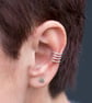Four hooped ear cuff in Sterling Silver. Brush matt texture or mirror finished - Image 2