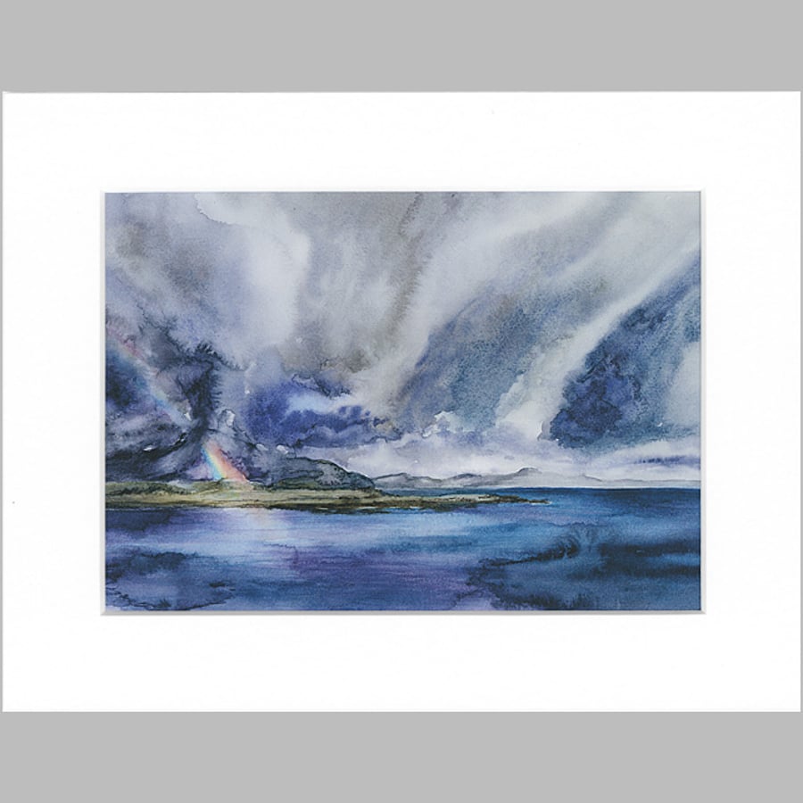  Mounted Giclée Print "April Showers, Ben Hiant" 9" x 7"