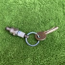Chainsaw Spark Plug Key Fob or Bag Charm