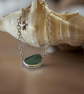 Sea Glass Silver Charm Bracelet - Image 4