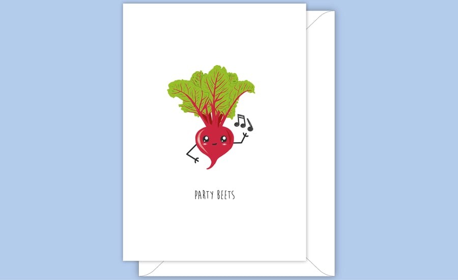 Funny Party Card, Party Beets
