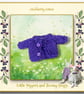 Little Nippers and Bunny Hugs Purple Sparkly Cardigan 