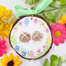 Hot Cross bun hand-painted Easter decoration