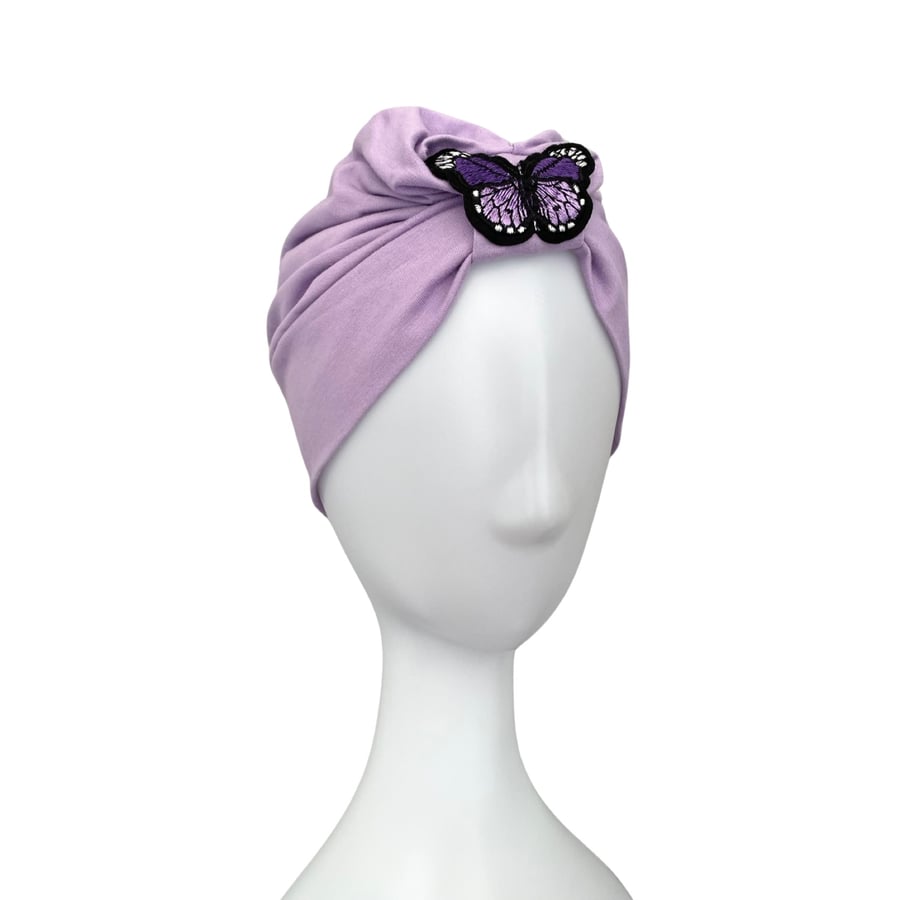 Lilac Alopecia Turban Lightweight Chemo Cotton Turban Women Summer Turban Hat