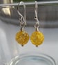 Yellow Crackle Quartz Swirl Earrlings - Image 1