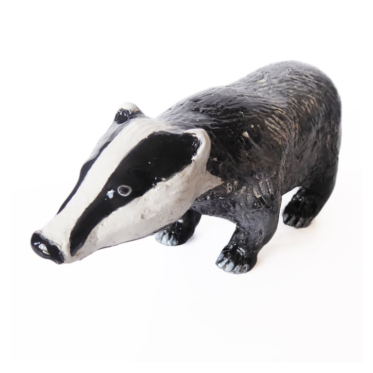 Badger Ceramic Sculpture - Handmade