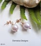Designer 12mm Edison Freshwater Culture Pearl Rose Gold Vermeil Stud Earrings - Image 5