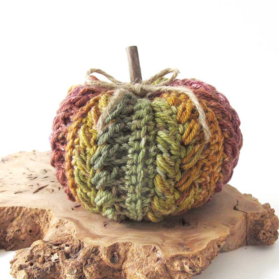 CROCHET PUMPKIN DECORATION AUTUMN HALLOWEEN large size