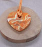 Heart shaped polymer clay pendant - Image 3