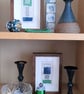 Colourful Combinations Grey Green Blue Handstitched Geometric Art Pictures - Image 4
