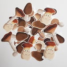 6 Cute Whimsical Mushroom Waterproof Vinyl Stickers