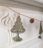 Christmas Garland - Handmade Macrame Christmas Trees Garland