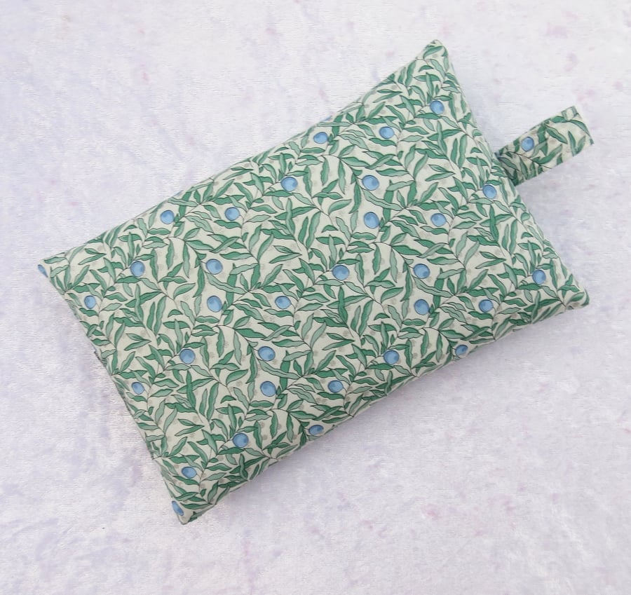 Mouse wrist rest, wrist support, made from Liberty Tana Lawn, festive