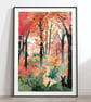 Forest Bathing Illustrated Art Print  - Image 1