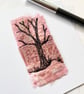 Tree silhouette upcycled embroidered card. Birthday card. Special card.  - Image 2