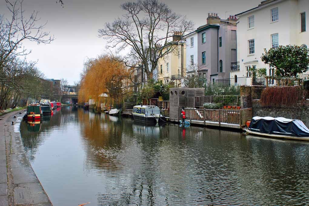 Narrow Boats Regent's Canal Camden London UK Photograph Print