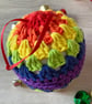 Crochet Christmas Baubles Set of 5 - Bright Colours - Tree Decorations - Image 5