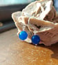 Sterling Silver Facetted Blue Agate Earrings - Image 2