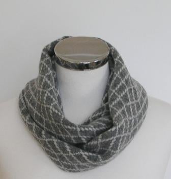 Merino Lambswool Circle Scarf Perl Grey Silver