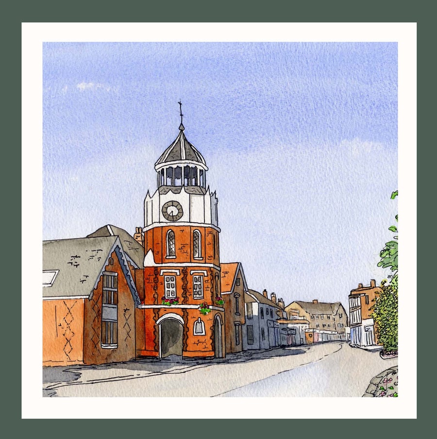 Original Watercolour of The Clock Tower at Burnham-on-Crouch 06