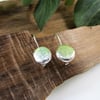 Earrings, Sterling Silver Nugget Droppers.