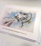 original hand painted print of a Sussex Seagull printed as a Greeting Card - Image 3