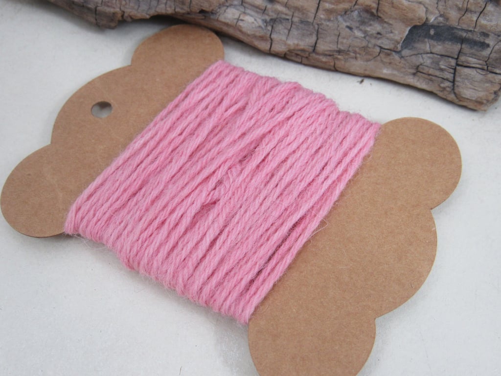 Hand Dyed Natural Dye Blossom Pink Pure Wool Tapestry Thread