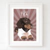 Dachshund dog pop art, Sausage dog wall art, Wiener dog print, Doxie gift