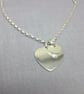 Two Hearts Sterling Silver Pendant Necklace - Image 4