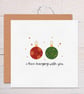 Funny Bauble Christmas Card, Christmas Pun Greeting Card, Best Friend Card - Image 4