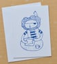Pirate Lion Screen Printed Card - Image 1