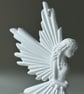 White Christmas Angel Ornament - Hanging Tree Decoration - Pair - Image 5