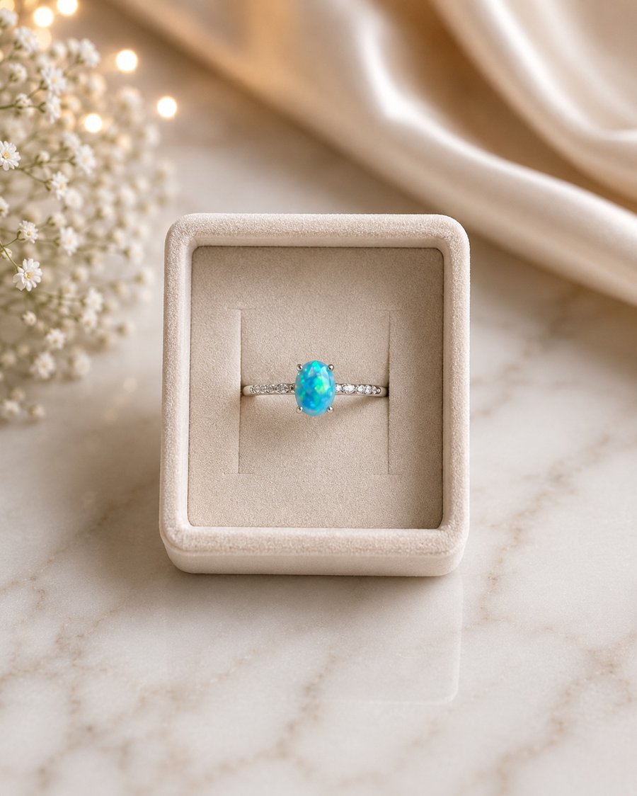 Adjustable silver ring with ashes inclusion