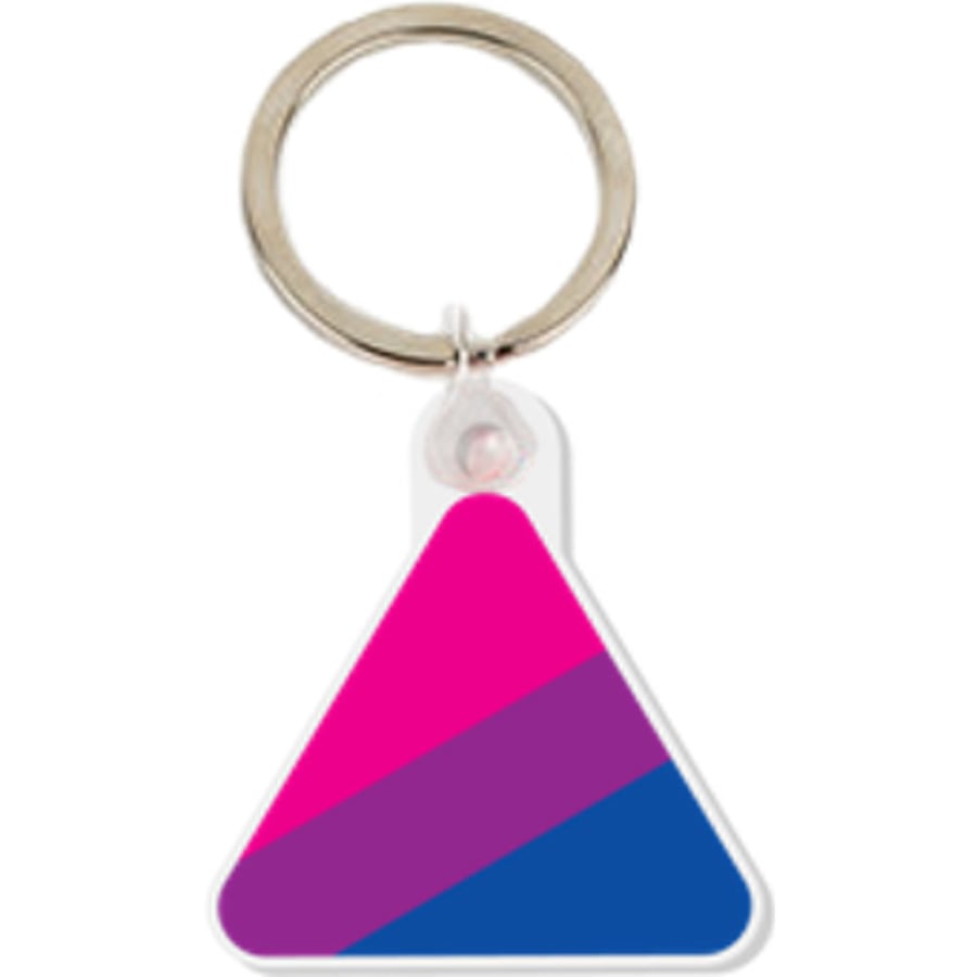 Bisexual Pride Acrylic Triangle Keyring