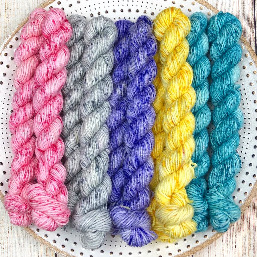 Mini Skeins Sets: 4ply Deluxe Merino Nylon Sock Yarn
