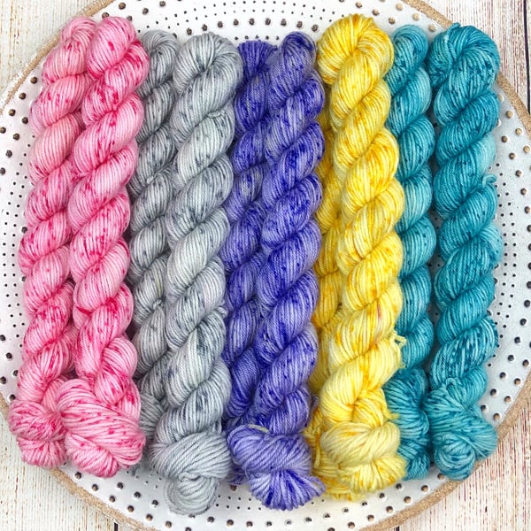 Mini Skeins Sets: 4ply Deluxe Merino Nylon Sock Yarn