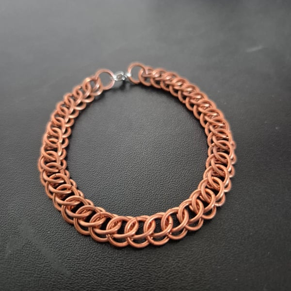 Half Persian Copper Chainmaille Bracelet