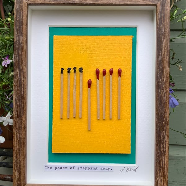 The power of stepping away. Mixed media art. Inspirational. 