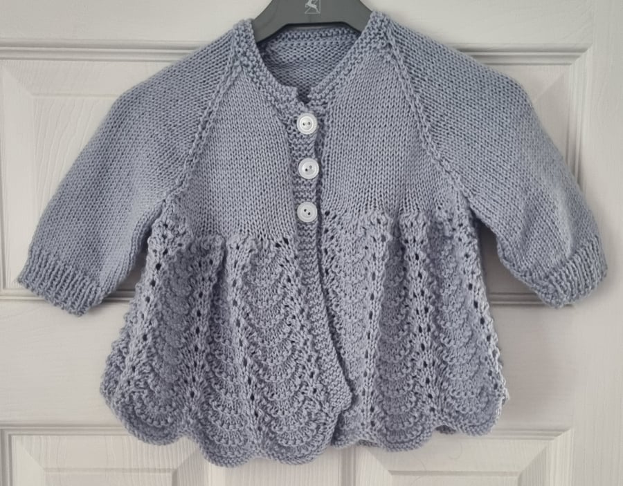 Hand made vintage style cardigan in grey
