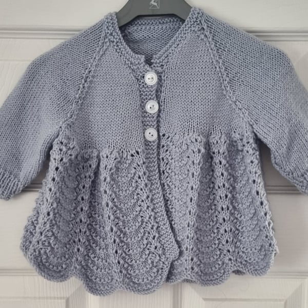 Hand made vintage style cardigan in grey