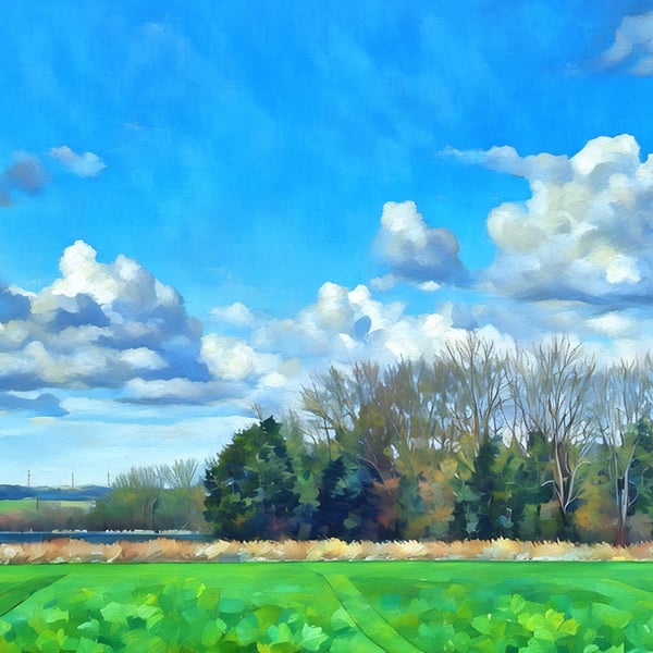 A5 Blank Greeting Card 14th February 2026 Norfolk Field View 