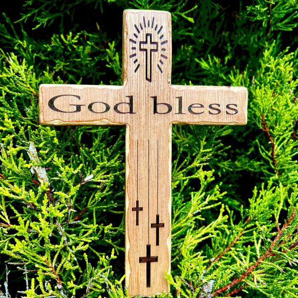 Wooden cross. 